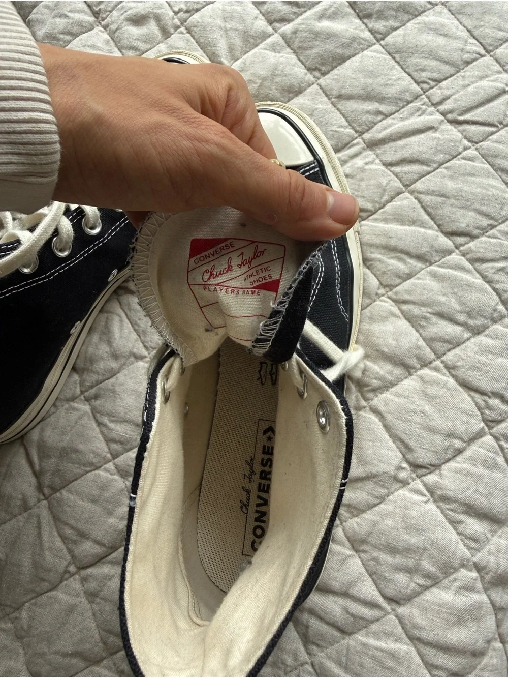 Converse Black & White High-Top Canvas Sneakers